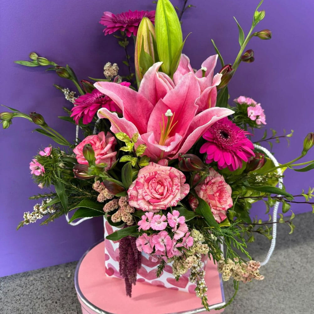Pink Passion Lily Box Product Image